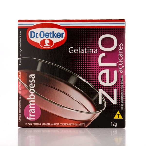 Encontraproduto.com.br - Gelatina Dr. Oetker Zero Açúcar Framboesa 12g