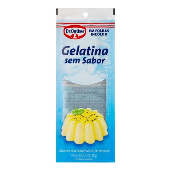 Encontraproduto.com.br - Gelatina sem Sabor em Folha Incolor Dr. Oetker 10g