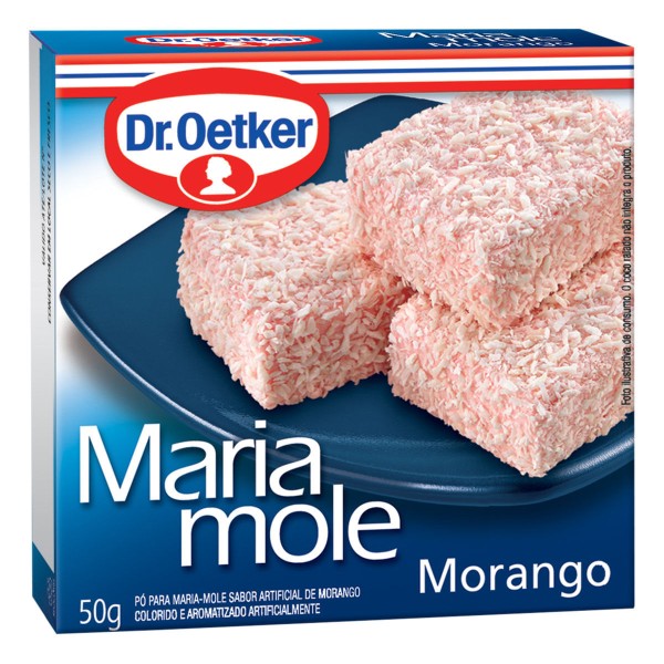 Encontraproduto.com.br - Pó para Maria Mole Morango Dr. Oetker Caixa 50g