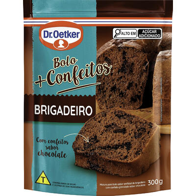 Mistura para Bolo Dr Oetker Brigadeiro + confeitos Pacote com 300g