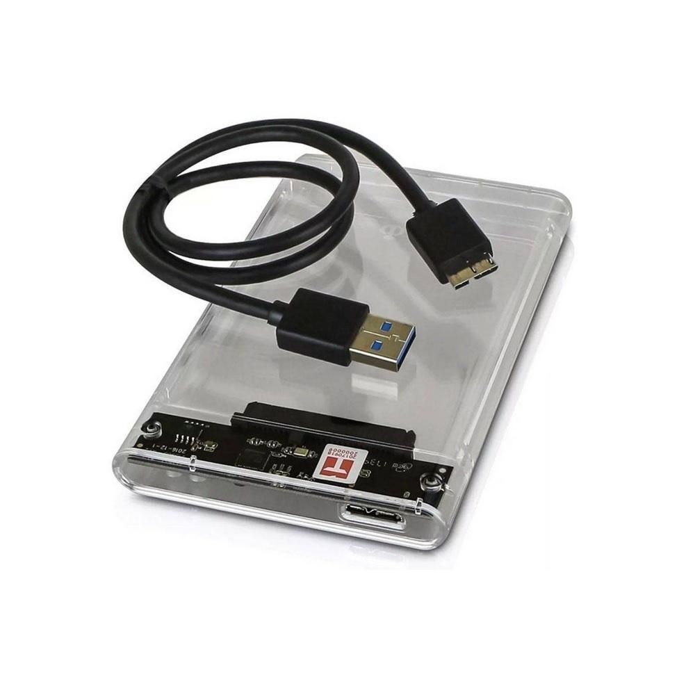 Encontraproduto.com.br - Case para Hd 2.5 Sata Usb 3.0 Transparente Slim Externo Ecase-300