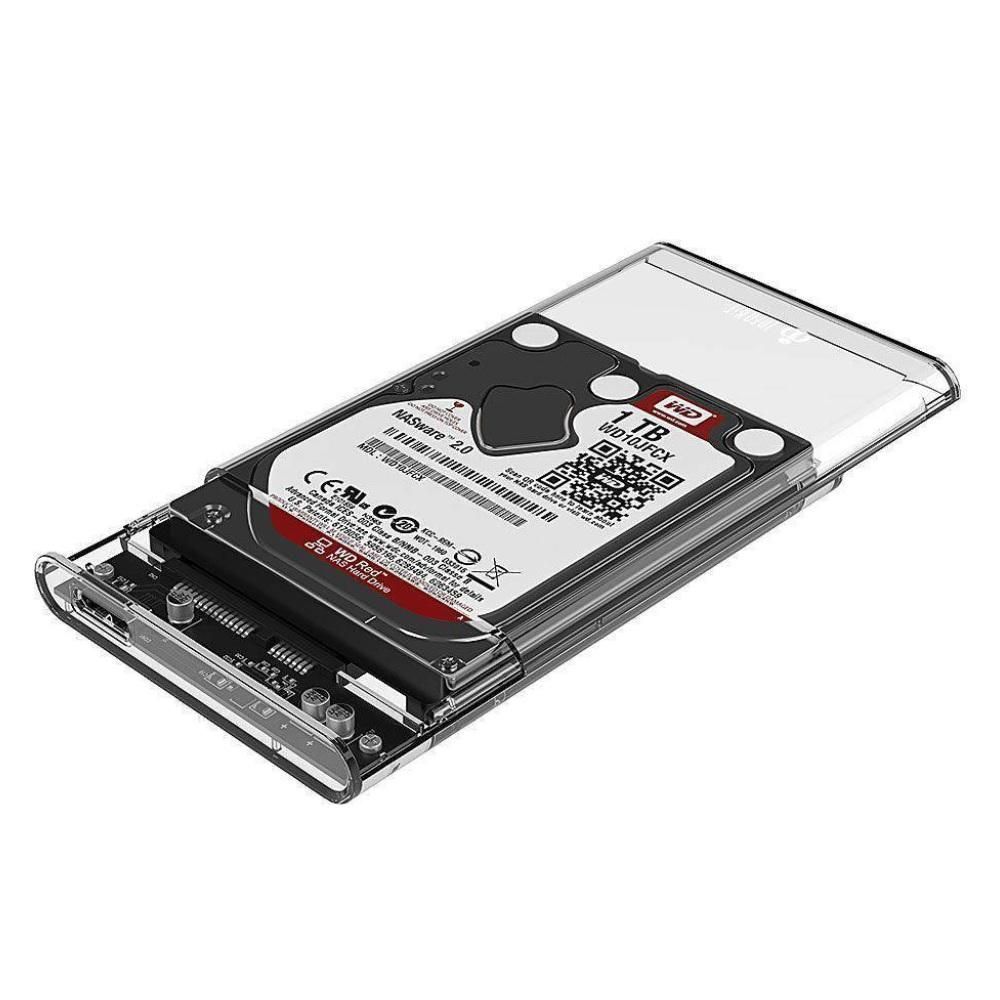 Encontraproduto.com.br - Case para Hd 2.5 Sata Usb 3.0 Transparente Slim Externo Ecase-300