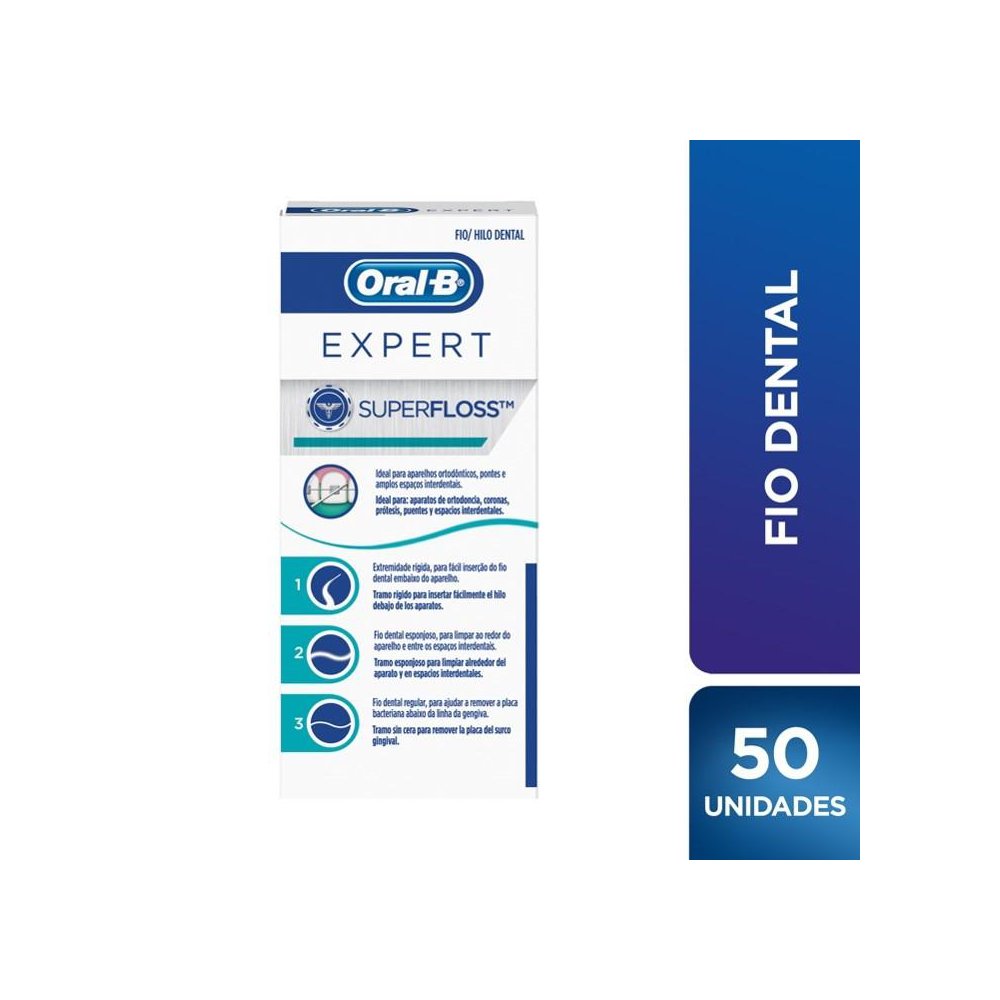 Encontraproduto.com.br - Fio dental Oral-B Superfloss 50 Unidades