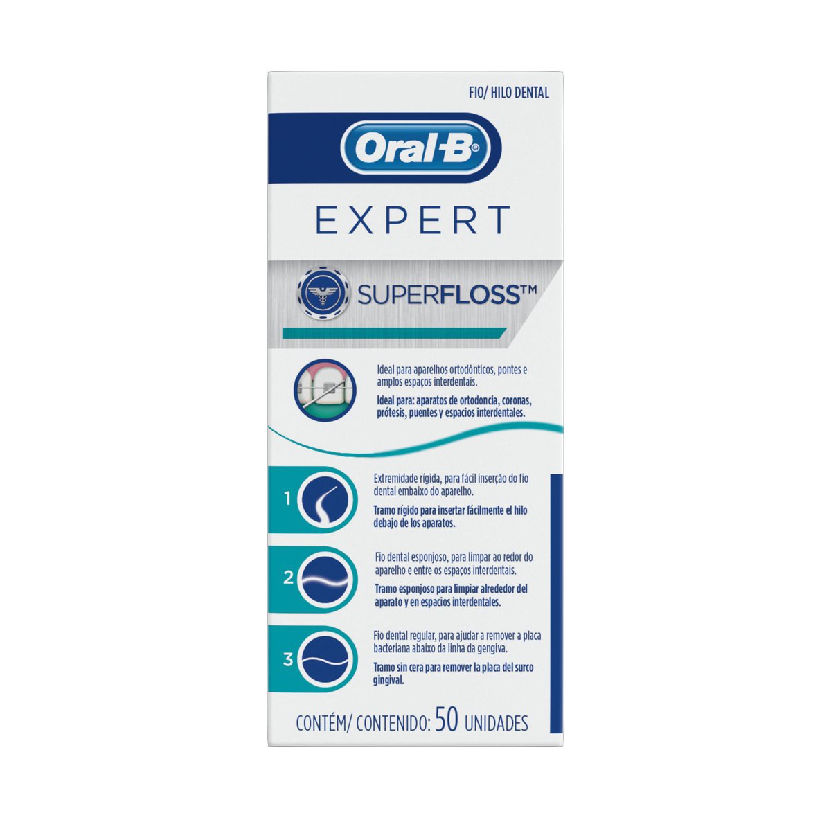 Encontraproduto.com.br - Fio dental Oral-B Superfloss 50 Unidades