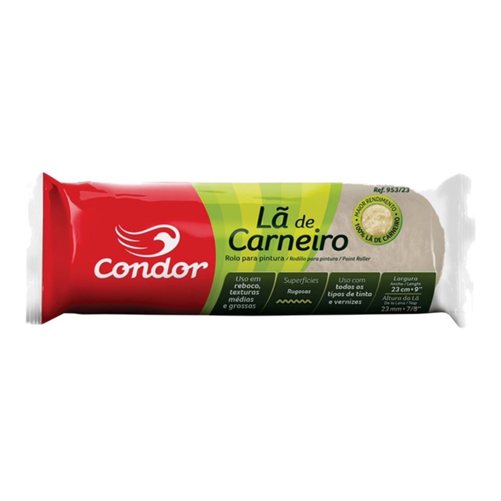 Encontraproduto.com.br - Rolo Lã Condor com Suporte 10cm 953