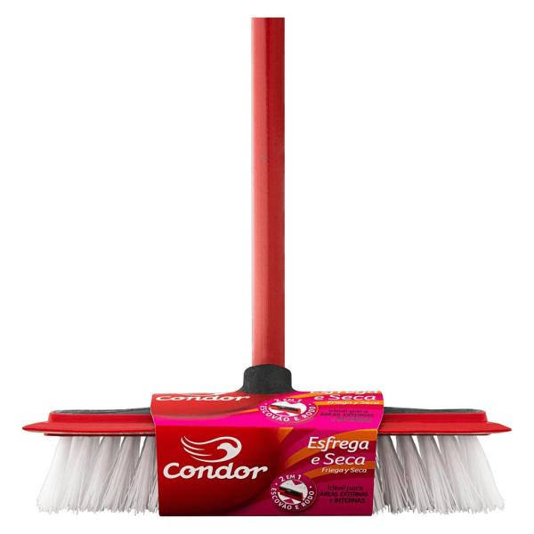 Encontraproduto.com.br - Vassoura Esfrega e Seca Condor - Com cabo
