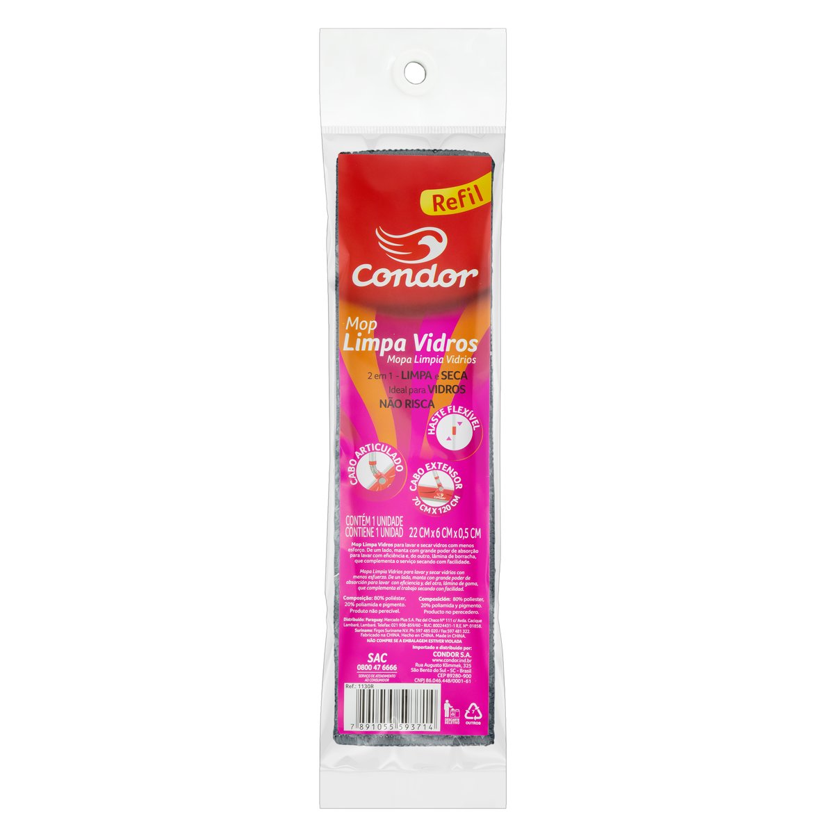 Encontraproduto.com.br - Refil Mop Limpa-Vidros Condor
