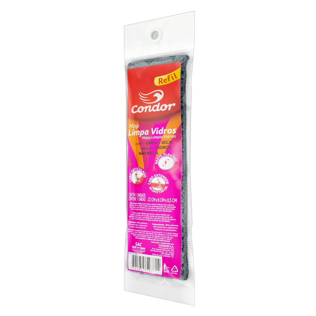 Encontraproduto.com.br - Refil Mop Limpa-Vidros Condor