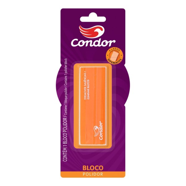 Encontraproduto.com.br - Bloco Polidor para Unhas 4 Faces Condor