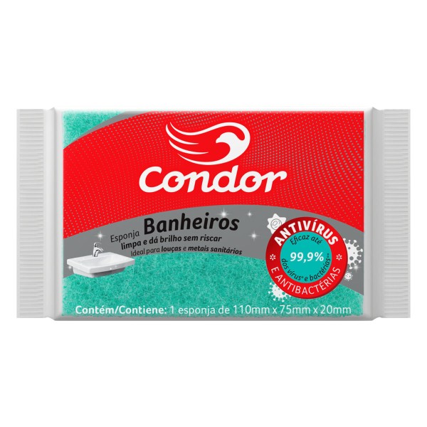 Encontraproduto.com.br - Esponja Verde Banheiro Condor Antibac