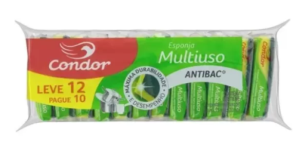 Pack Esponja Multiuso Condor Leve 12 Pague 10 Unidades