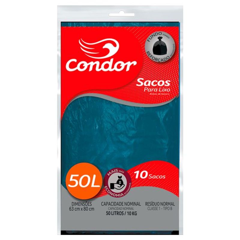 Encontraproduto.com.br - Saco para Lixo Tipo B 50l Condor 10 Unidades Econômico