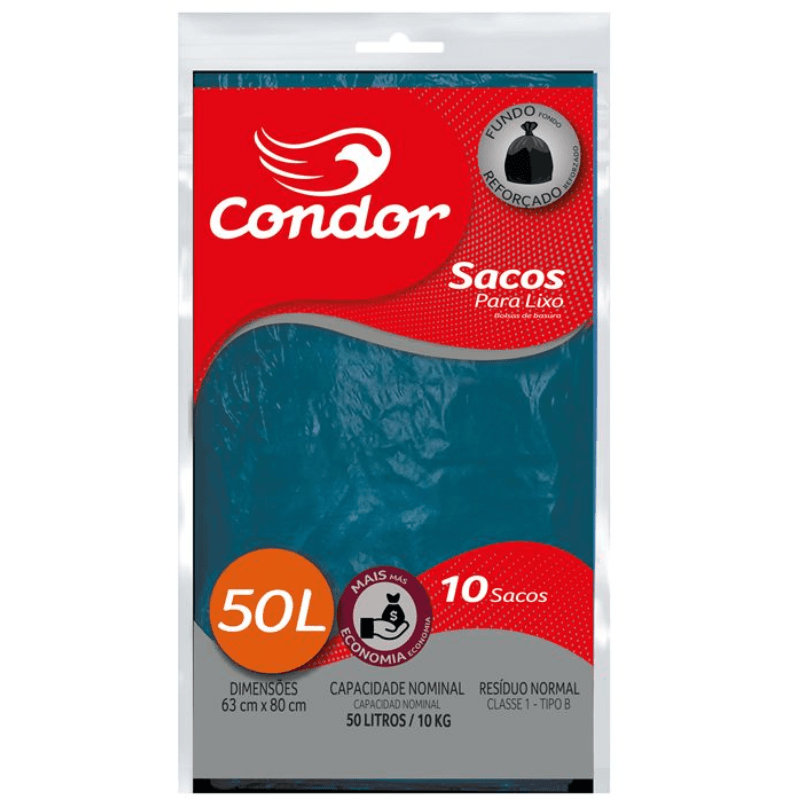 Encontraproduto.com.br - Saco para Lixo Tipo B 50l Condor 10 Unidades Econômico