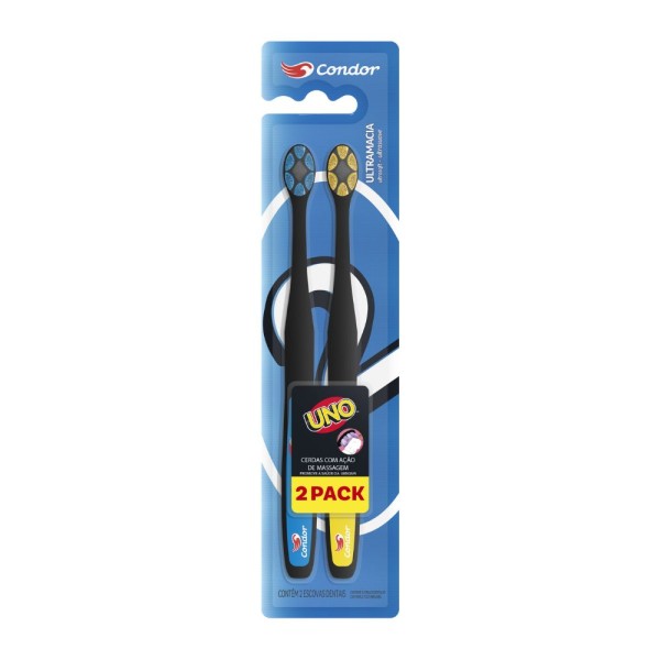 Encontraproduto.com.br - Escova Dental Ultramacia Condor Uno Com 2 Unidades Cores Sortidas