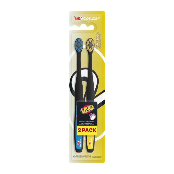 Encontraproduto.com.br - Escova Dental Ultramacia Condor Uno Com 2 Unidades Cores Sortidas