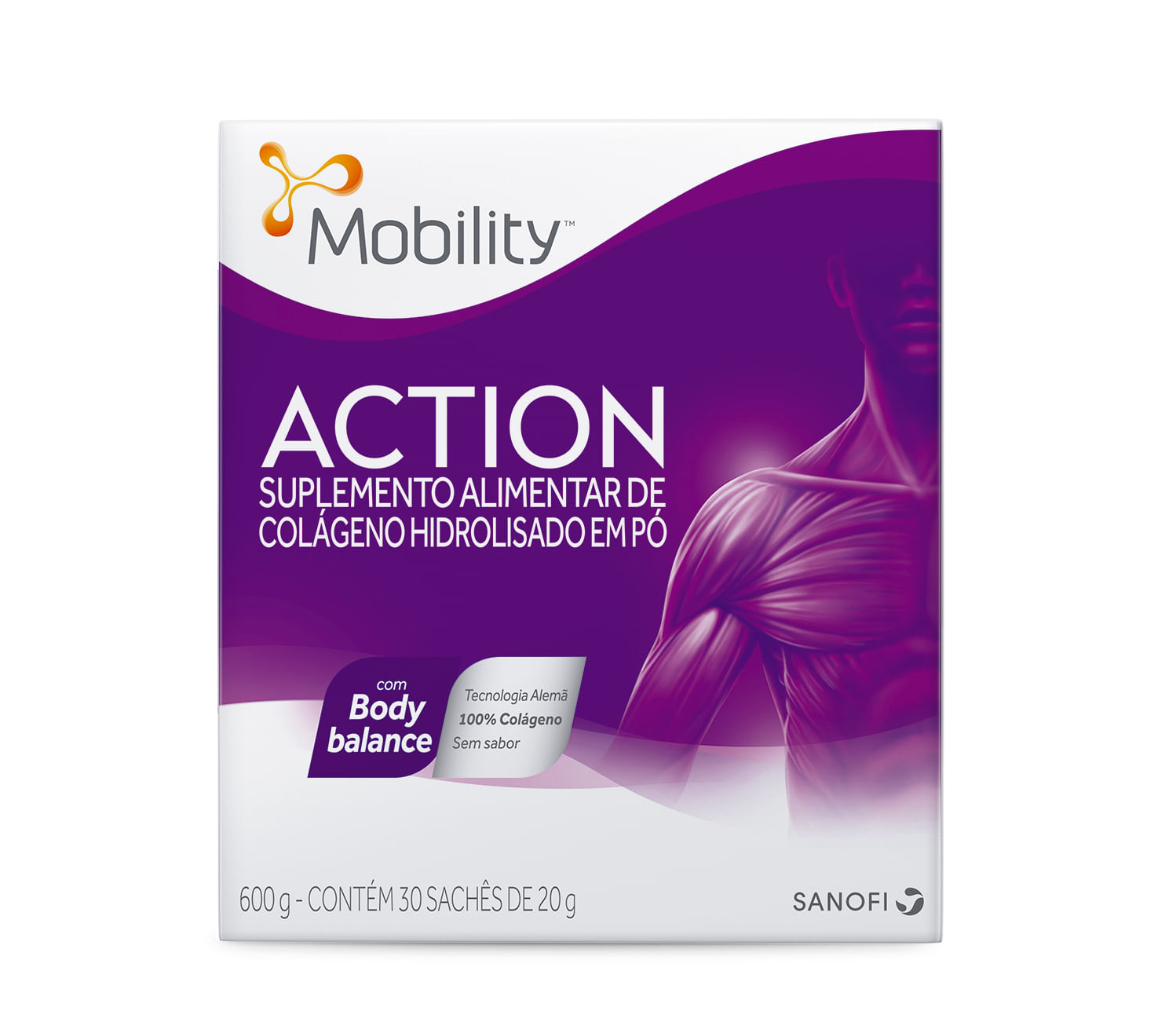 Encontraproduto.com.br - Colágeno Hidrolisado em Pó Mobility Action com 30 Sachês