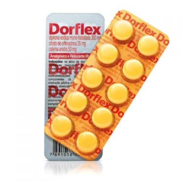 Encontraproduto.com.br - Relaxante Muscular, Analgésico e Antitérmico Dorflex 300mg + 35mg + 50mg 10 Comprimidos
