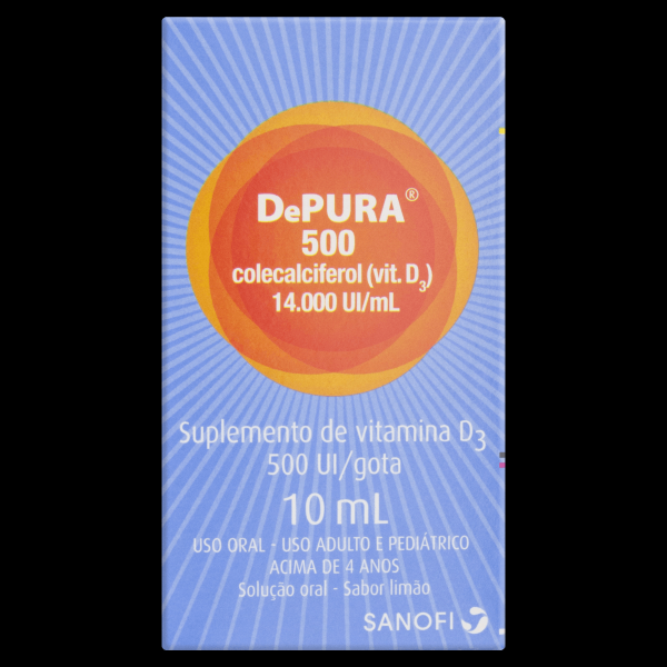 Vitamina D 500UI/Gota Limão DePura Caixa 10ml