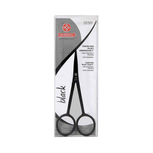 Encontraproduto.com.br - Tesoura para Sobrancelha Mundial Black 4