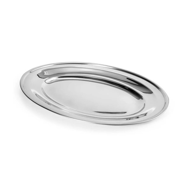 Encontraproduto.com.br - Travessa de Inox Pequena Oval Rasa 21cm para Salada Petiscos