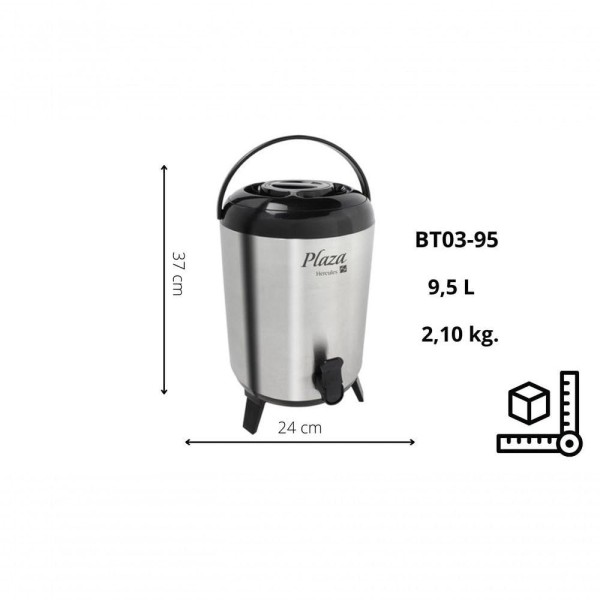 Botija Termica 9,5l Inox Hercules Bt03-95