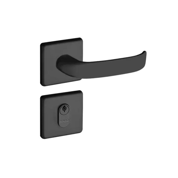 Encontraproduto.com.br - Fechadura Zamac Externa Roseta Quadrada Concept 413 Pado Preto
