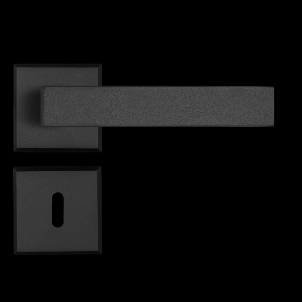 Fechadura Retro Preto Texturizado Interna