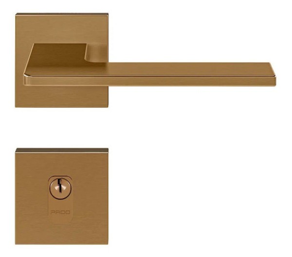 Encontraproduto.com.br - Fechadura Sara em Zamac Red Gold Escovado Externa
