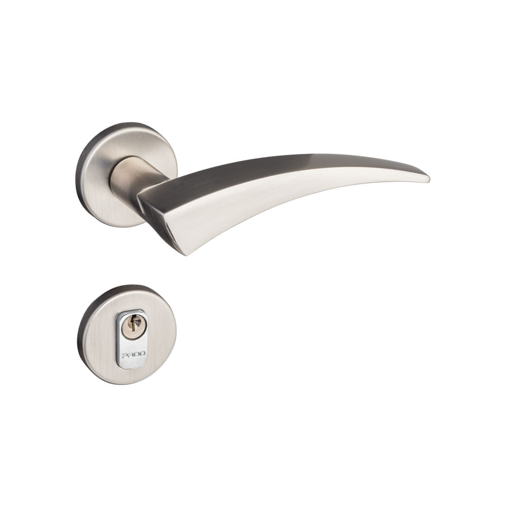 Encontraproduto.com.br - Fechadura Esplendore em Zamac Cromo Acetinado Externa