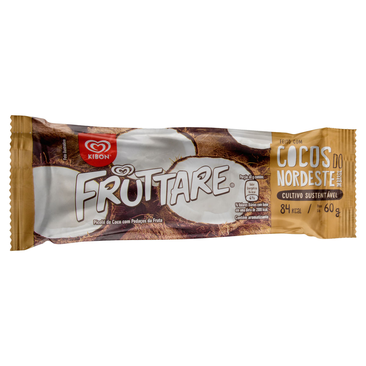 Encontraproduto.com.br - Picole Fruttare Palito Coco 60Ml