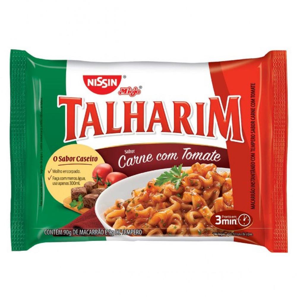 Macarrão Instantâneo Nissin Talharim Sabor Carne com Tomate 99g