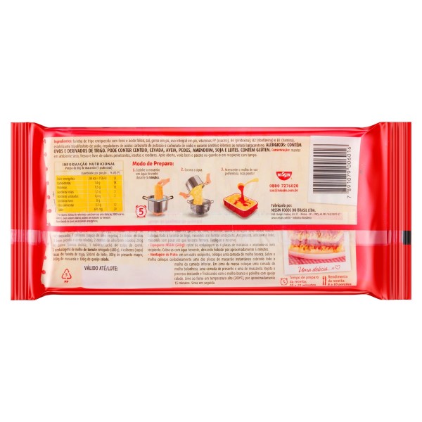 Encontraproduto.com.br - Espaguete Instantâneo Nissin 5 Minutos Pacote 500g