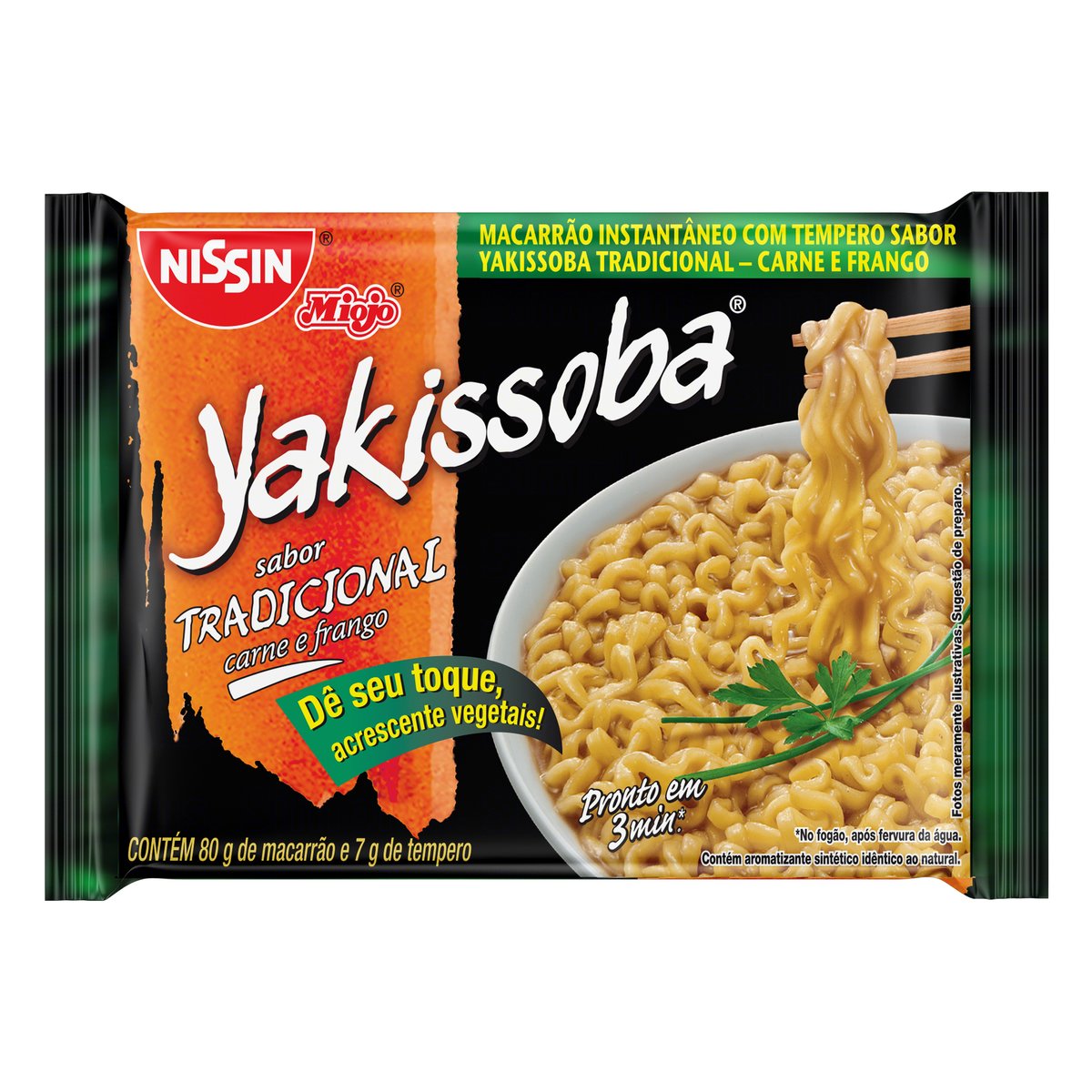 Encontraproduto.com.br - Yakissoba Instantâneo Nissin Tradicional Carne E Frango 87g