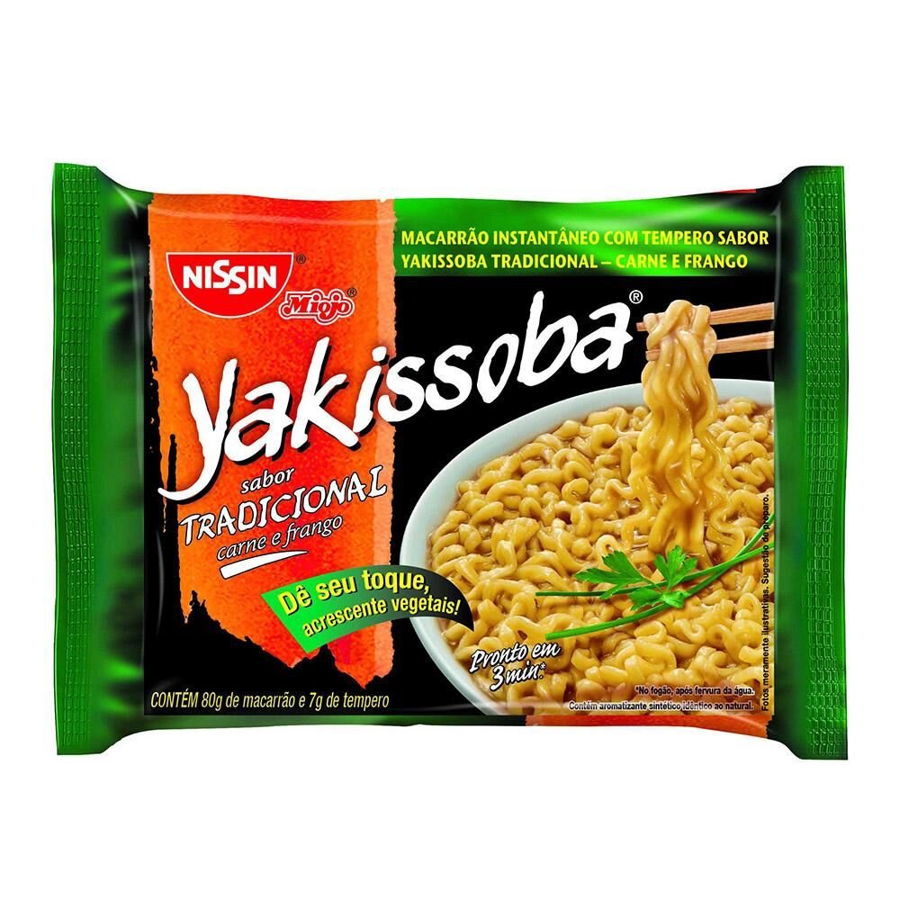 Encontraproduto.com.br - Yakissoba Instantâneo Nissin Tradicional Carne E Frango 87g