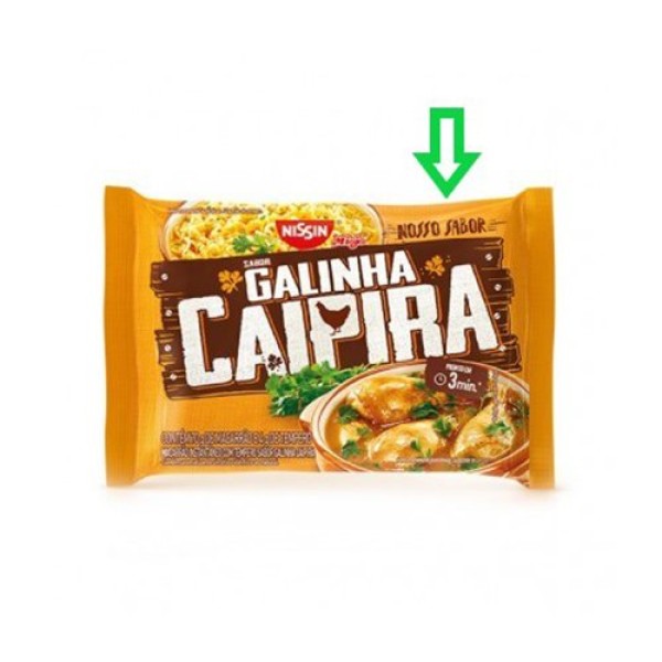 Encontraproduto.com.br - Macarrão Instantâneo Nissin Miojo Nosso Sabor Lámen Galinha Caipira Pacote 74g