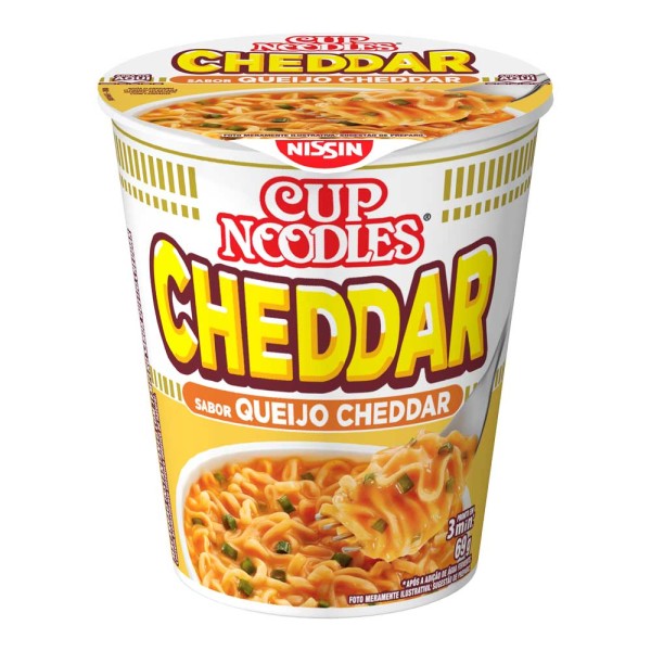 Encontraproduto.com.br - Macarrão Instantâneo Nissin Cup Noodles Queijo Cheddar 69g