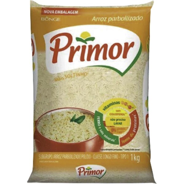 Encontraproduto.com.br - Arroz Primor Parboilizado - Tipo 1 Pacote com 1kg