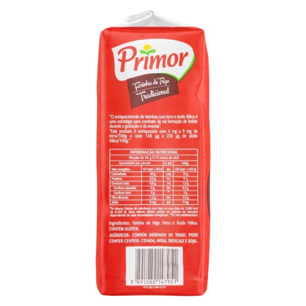 Encontraproduto.com.br - Farinha de Trigo Primor TIpo 1 1kg