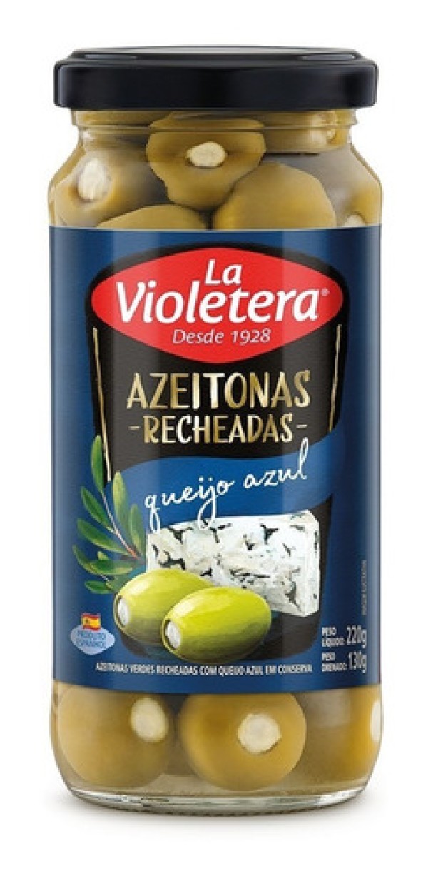 Azeitona Verde Recheada com Queijo Azul La Violetera 130g