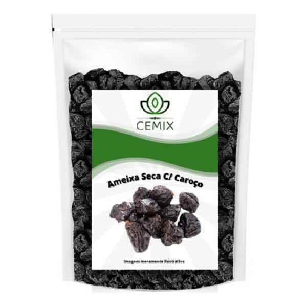 Encontraproduto.com.br - Ameixa Seca 110-132 Argentina Premium Cemix 250g
