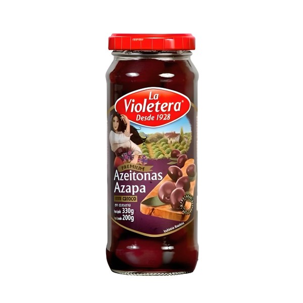 Encontraproduto.com.br - Azeitona Preta Azapa LA VIOLETERA Com Caroço Embalagem 200g