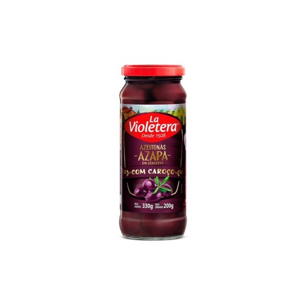 Encontraproduto.com.br - Azeitona Preta Azapa LA VIOLETERA Com Caroço Embalagem 200g
