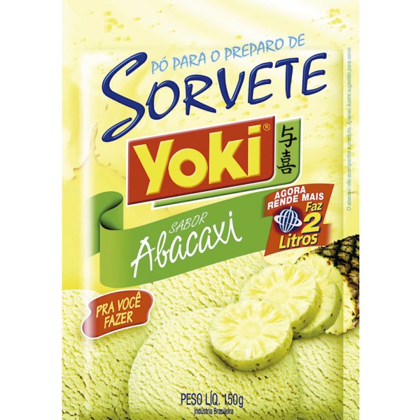 Encontraproduto.com.br - Pó para Sorvete Abacaxi Yoki Pacote 150g