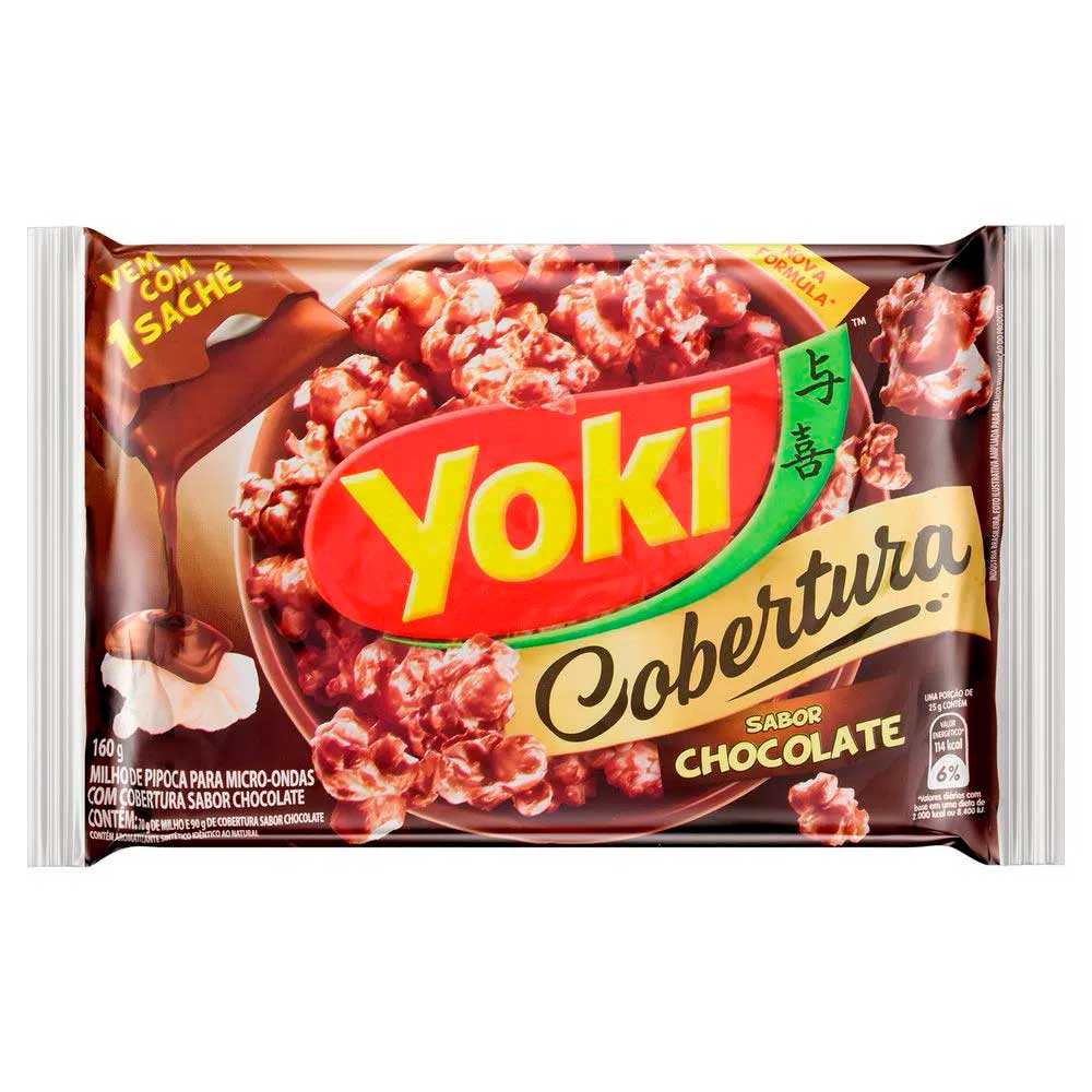 Encontraproduto.com.br - Pipoca para Micro-Ondas Yoki Cobertura Chocolate 160g