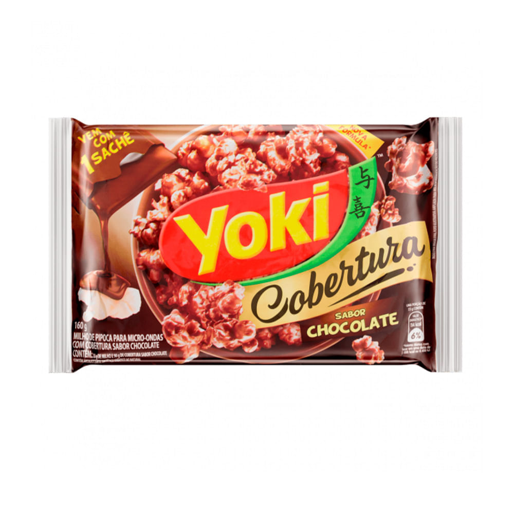 Encontraproduto.com.br - Pipoca para Micro-Ondas Yoki Cobertura Chocolate 160g