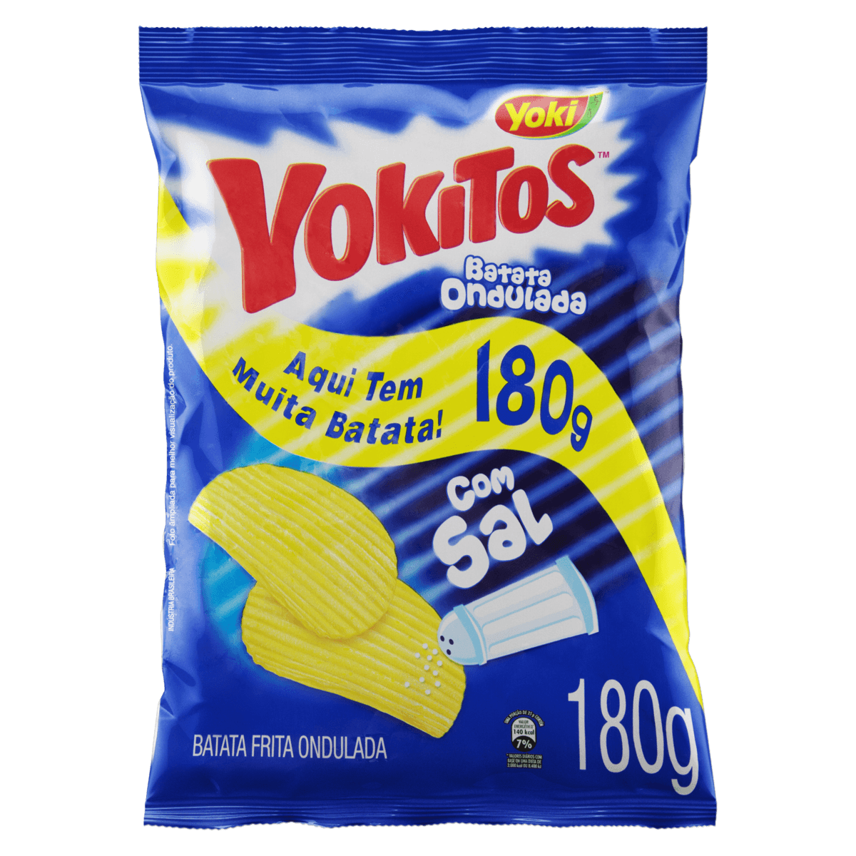 Encontraproduto.com.br - Batata Frita Yoki Yokitos Ondulada c/ Sal Pacote 180g