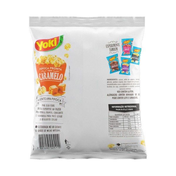 Encontraproduto.com.br - Pipoca Pronta com Cobertura de Caramelo Yoki 50g
