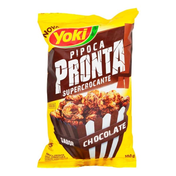 Encontraproduto.com.br - Pipoca Pronta YOKI Sabor Chocolate Pacote 100g