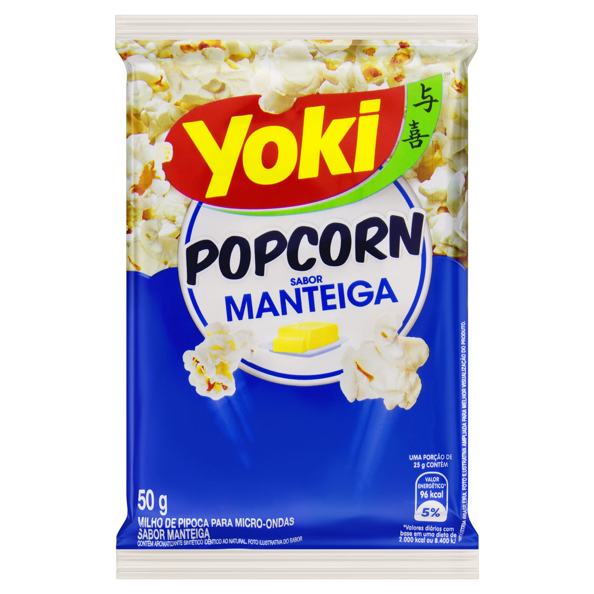 Pipoca Yoki p/ Micro-Ondas Manteiga Pacote 50g