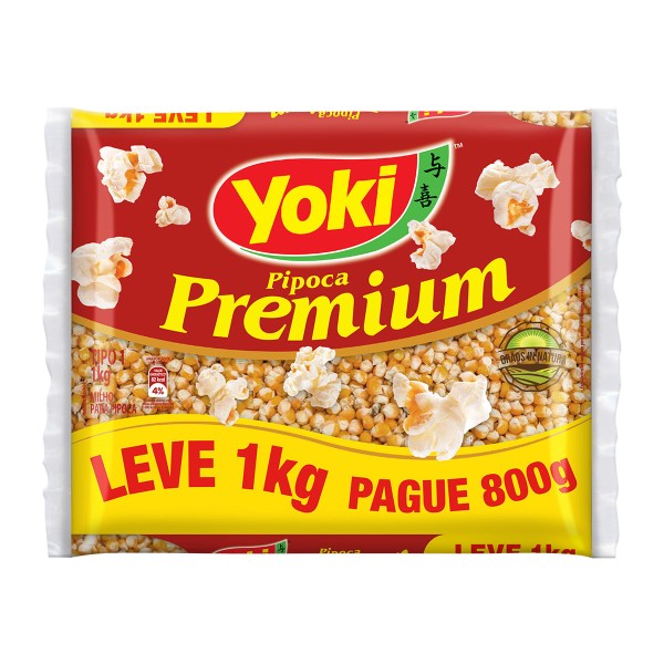 Milho para Pipoca Yoki Premium 1Kg - Embalagem Promocional